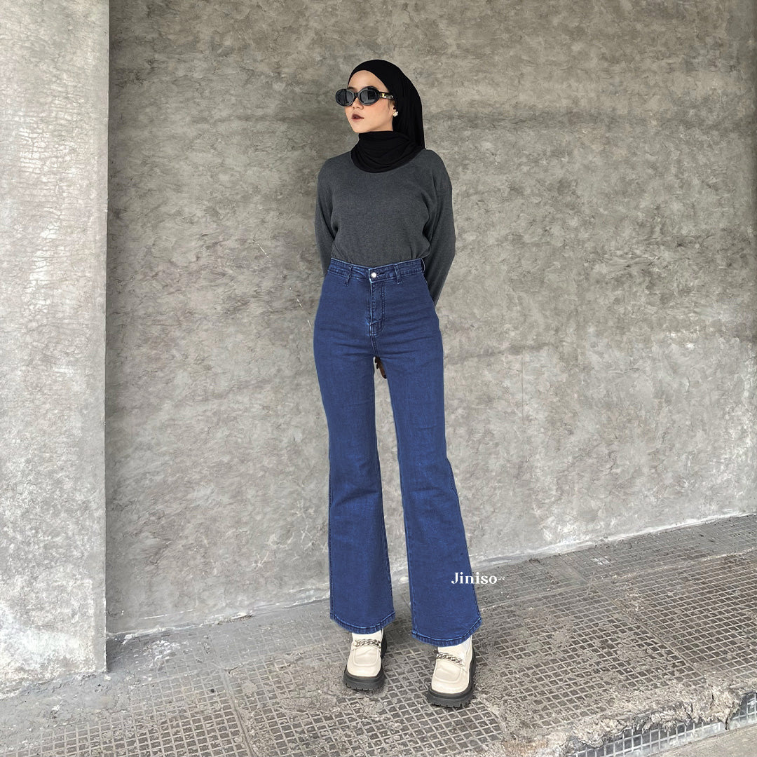 JINISO - Highwaist Stretch Cutbray Jeans 520 HANGOUT