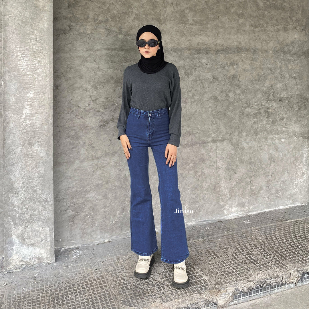 JINISO - Highwaist Stretch Cutbray Jeans 520 HANGOUT