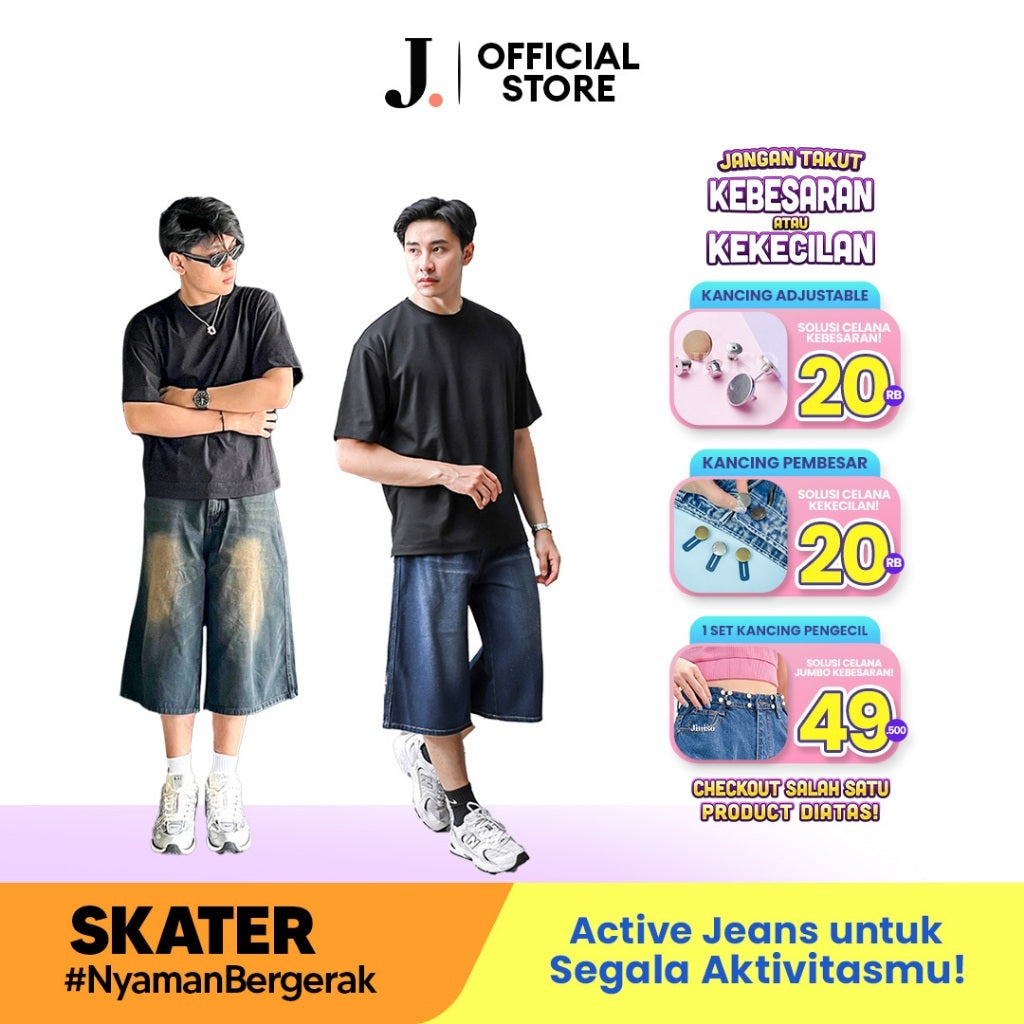 JINISO Jorts Baggy Short Jeans Pria 305