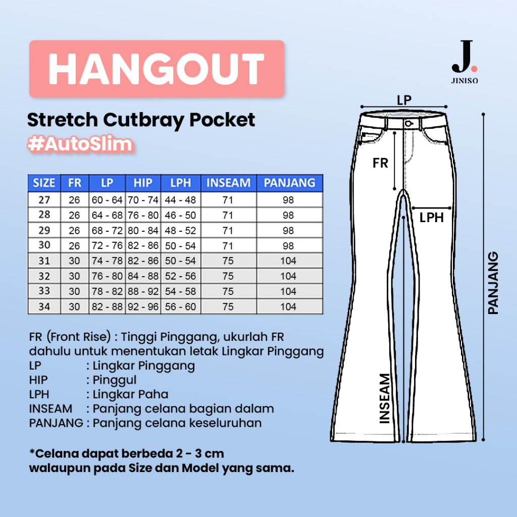 JINISO - Highwaist Stretch Cutbray Pocket Jeans 714 HANGOUT