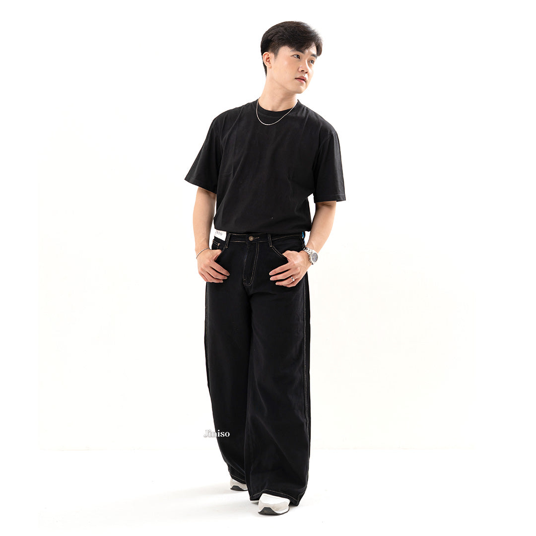 JINISO Oversize Baggy Loose Jeans Pria 677
