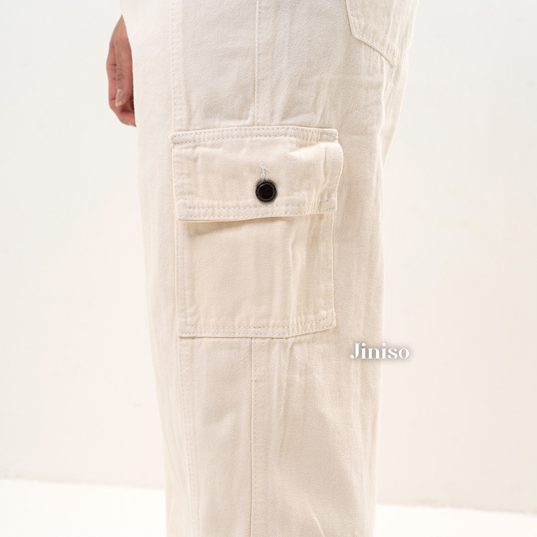 JINISO Loose Cargo Denim Jeans Pria 403