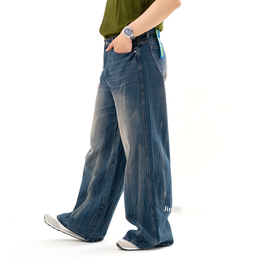JINISO Oversize Baggy Loose Jeans Pria 750