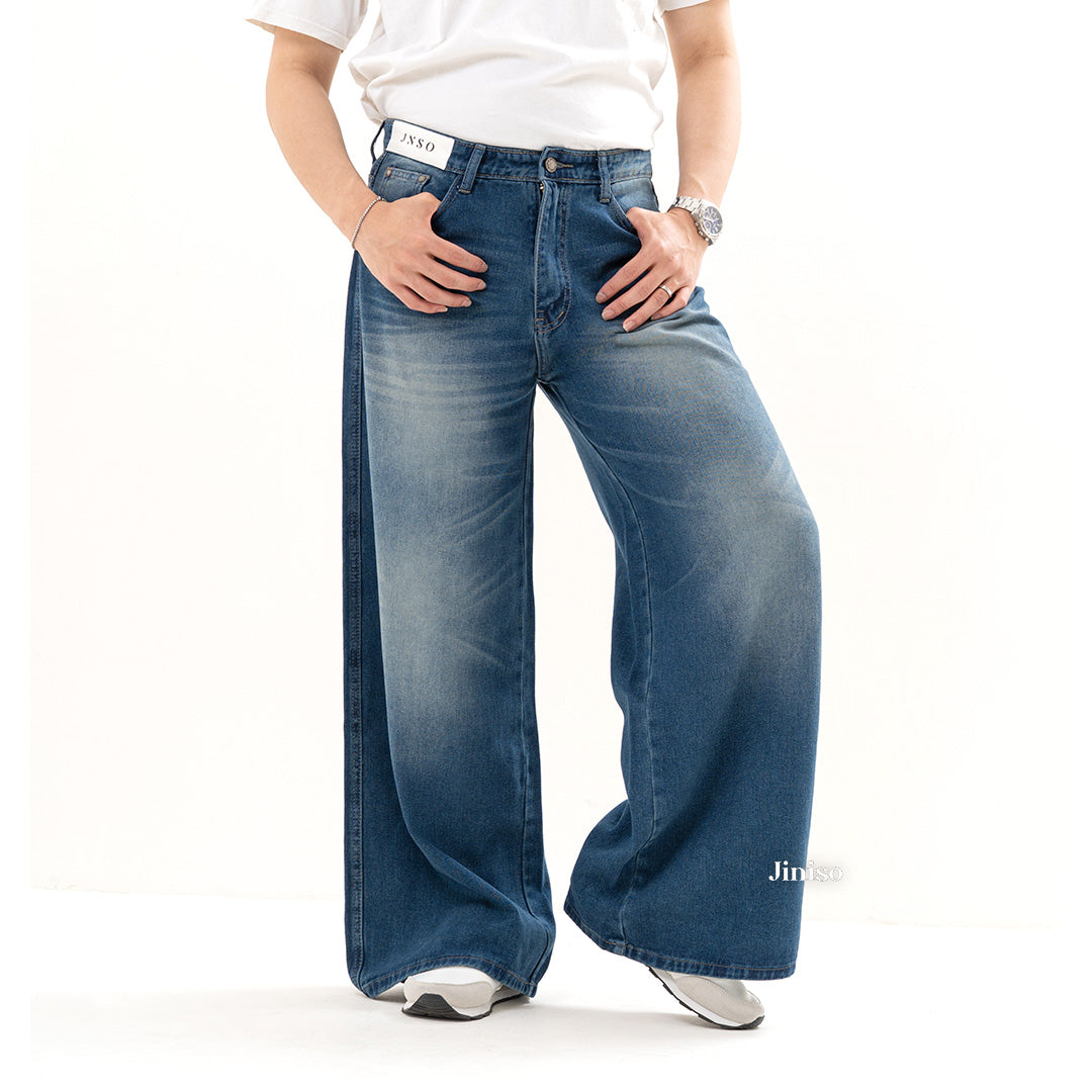JINISO Oversize Baggy Loose Jeans Pria 780