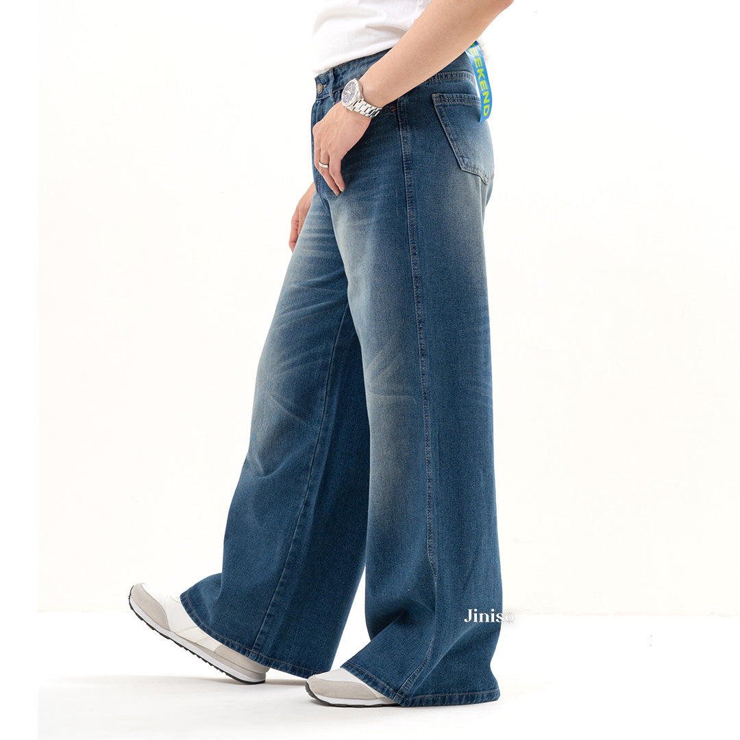 JINISO Oversize Baggy Loose Jeans Pria 780
