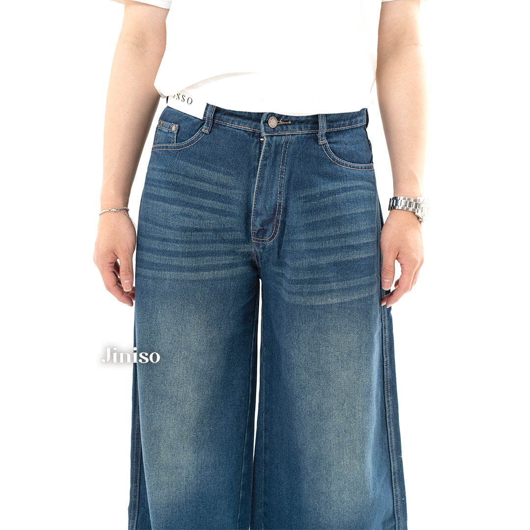 JINISO Oversize Baggy Loose Jeans Pria 687