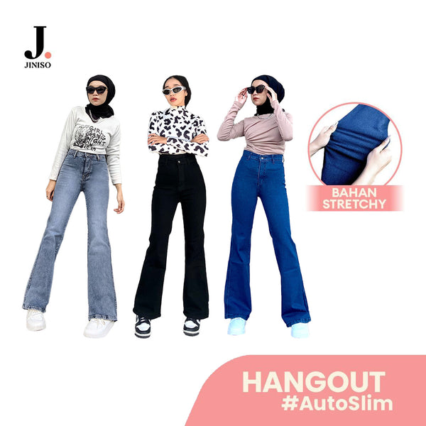 JINISO - Highwaist Stretch Cutbray Jeans HANGOUT