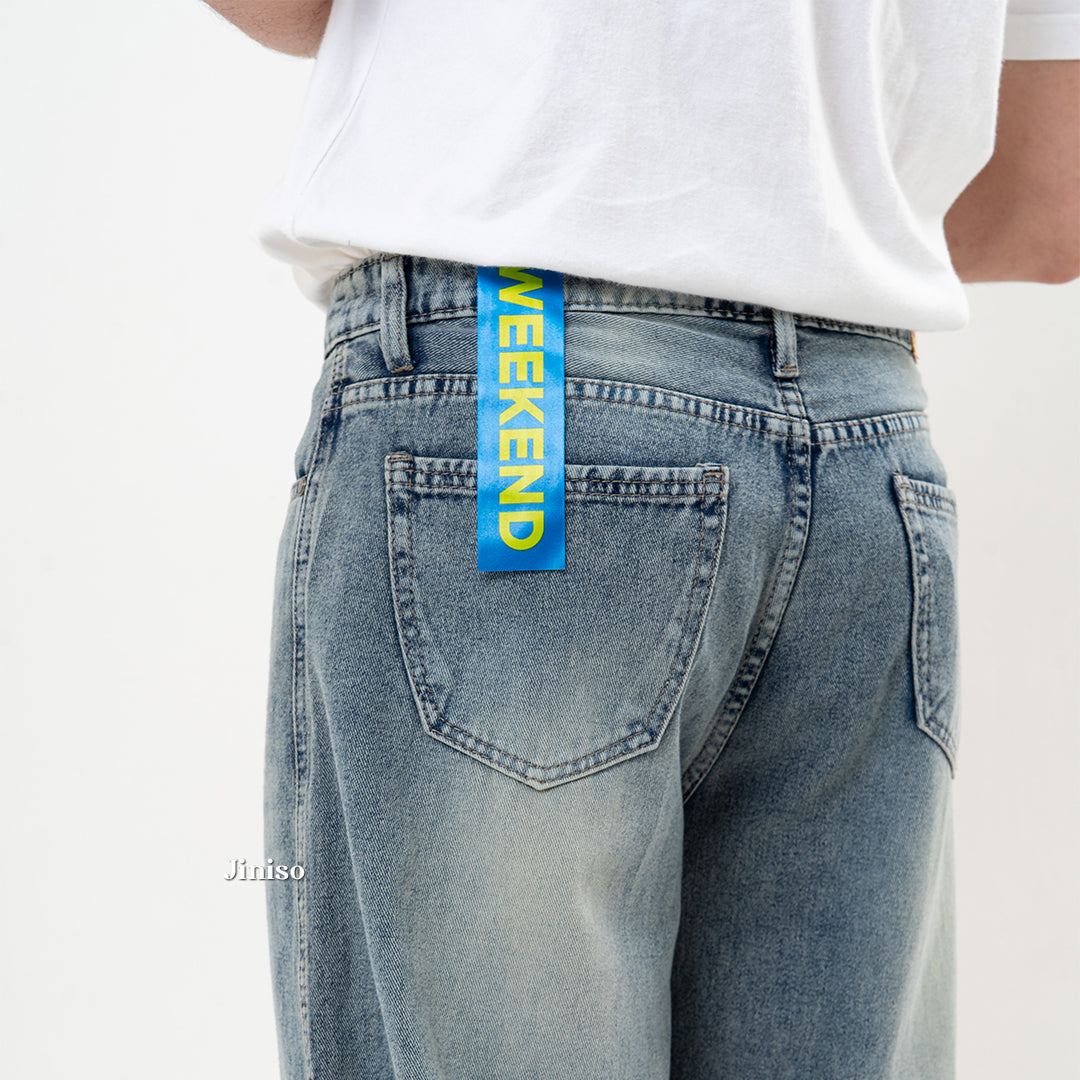 JINISO Oversize Baggy Loose Jeans Pria 777
