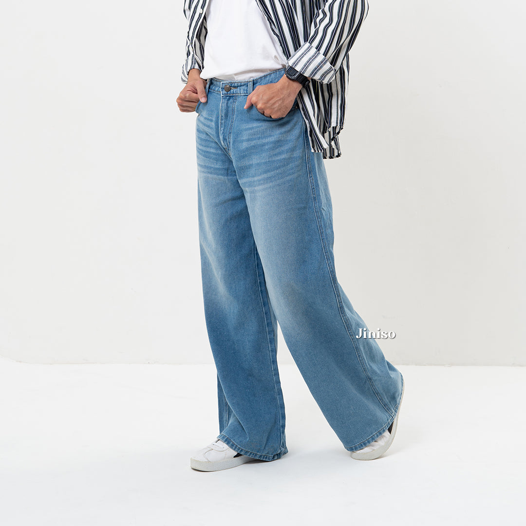 JINISO Oversize Baggy Loose Jeans Pria 772