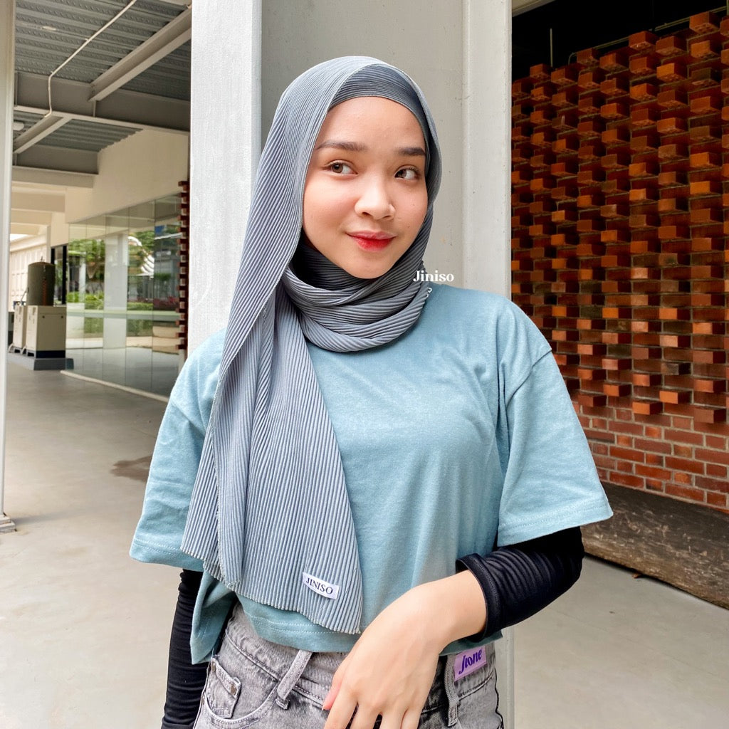 JINISO AURA Hijab Pashmina Full Plisket Ceruty Babydoll