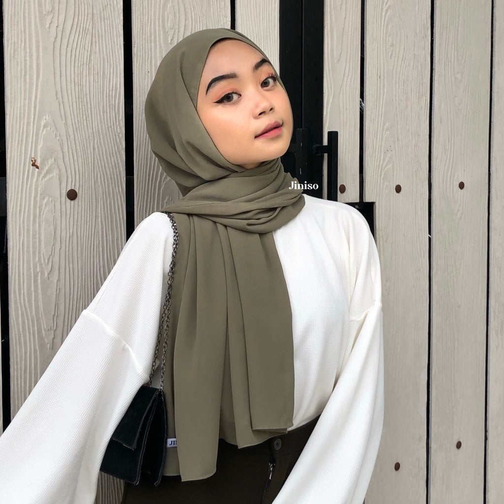 JINISO - Aura Sage Olive Active Hijab Pashmina Shawl