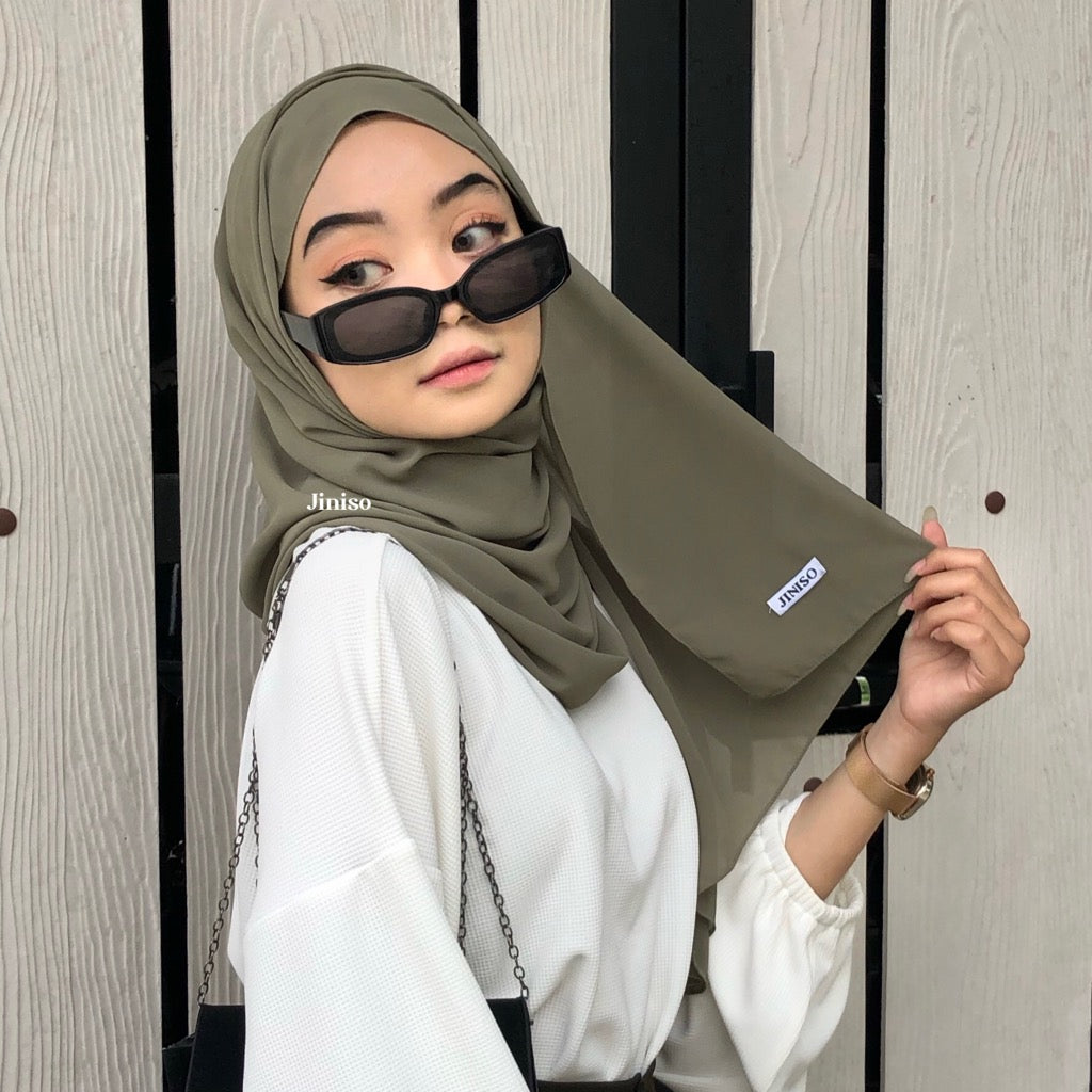 JINISO - Aura Sage Olive Active Hijab Pashmina Shawl