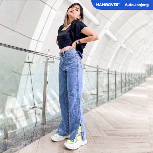 JINISO - Highwaist Loose Slit Jeans 881 HANGOVER