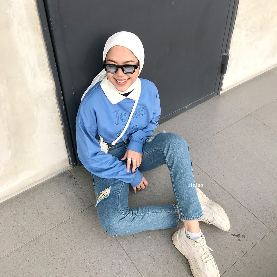 JINISO - Highwaist Boyfriend Ripped Jeans 022 MYSTIC GAL