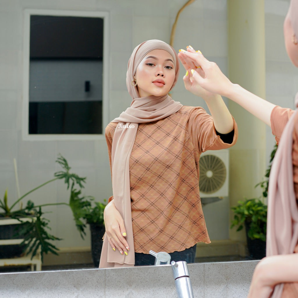 JINISO - Aura Hazelnut Active Hijab Pashmina Shawl