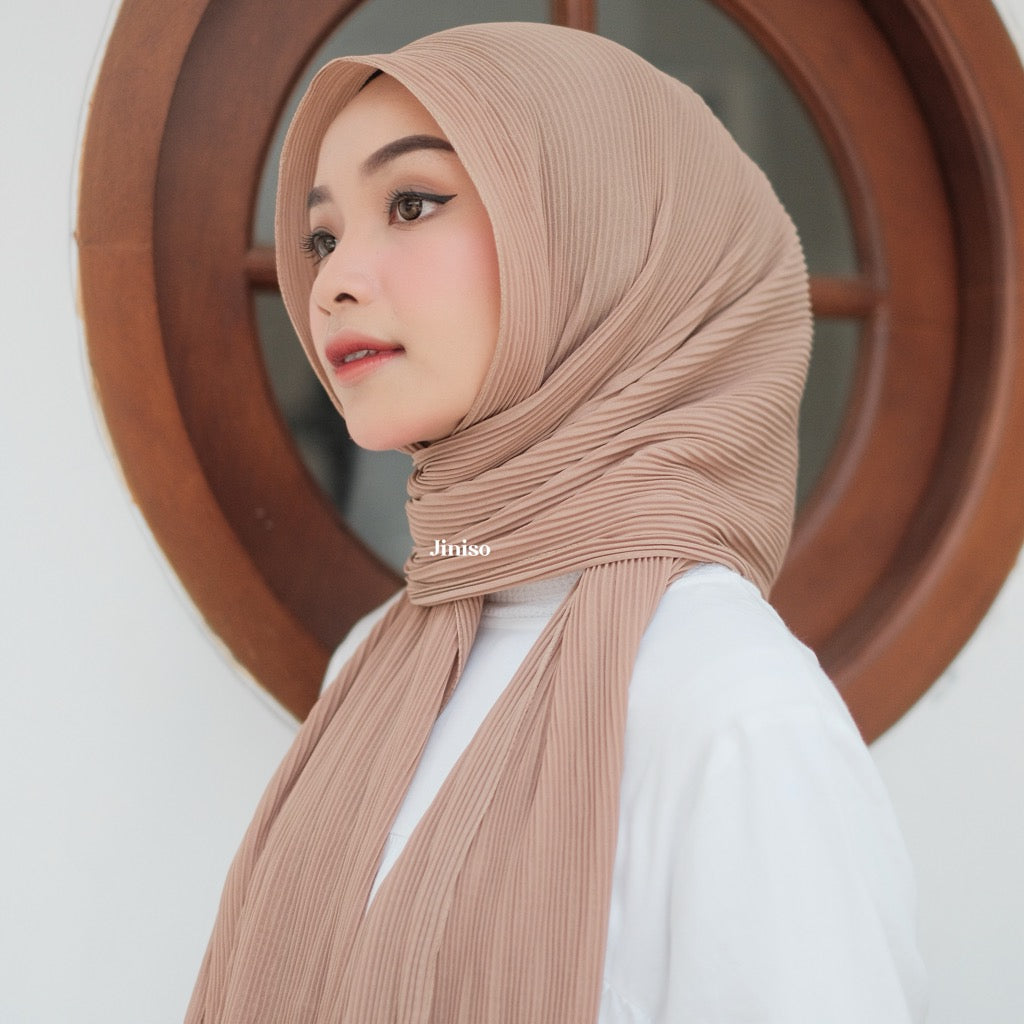 JINISO - Aura Hazelnut Active Hijab Pashmina Shawl