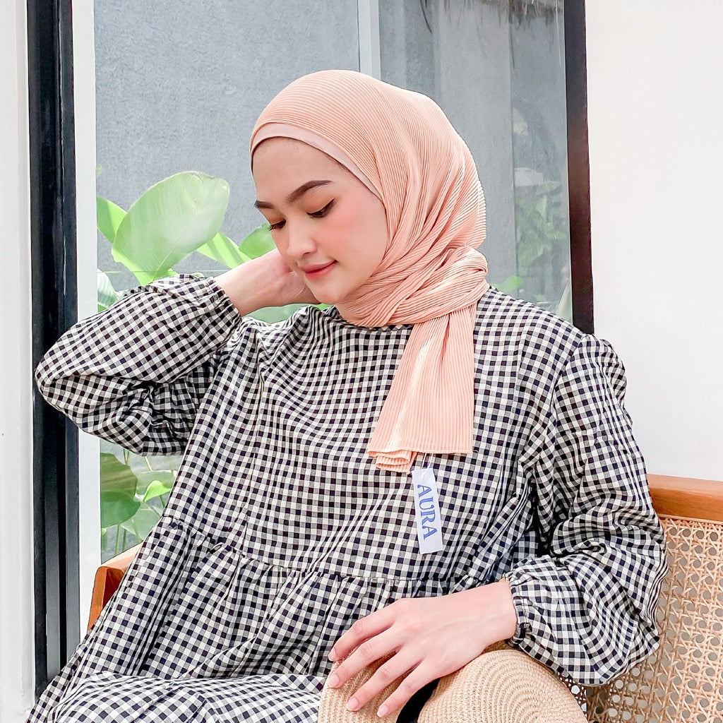 JINISO AURA Hijab Pashmina Full Plisket Ceruty Babydoll