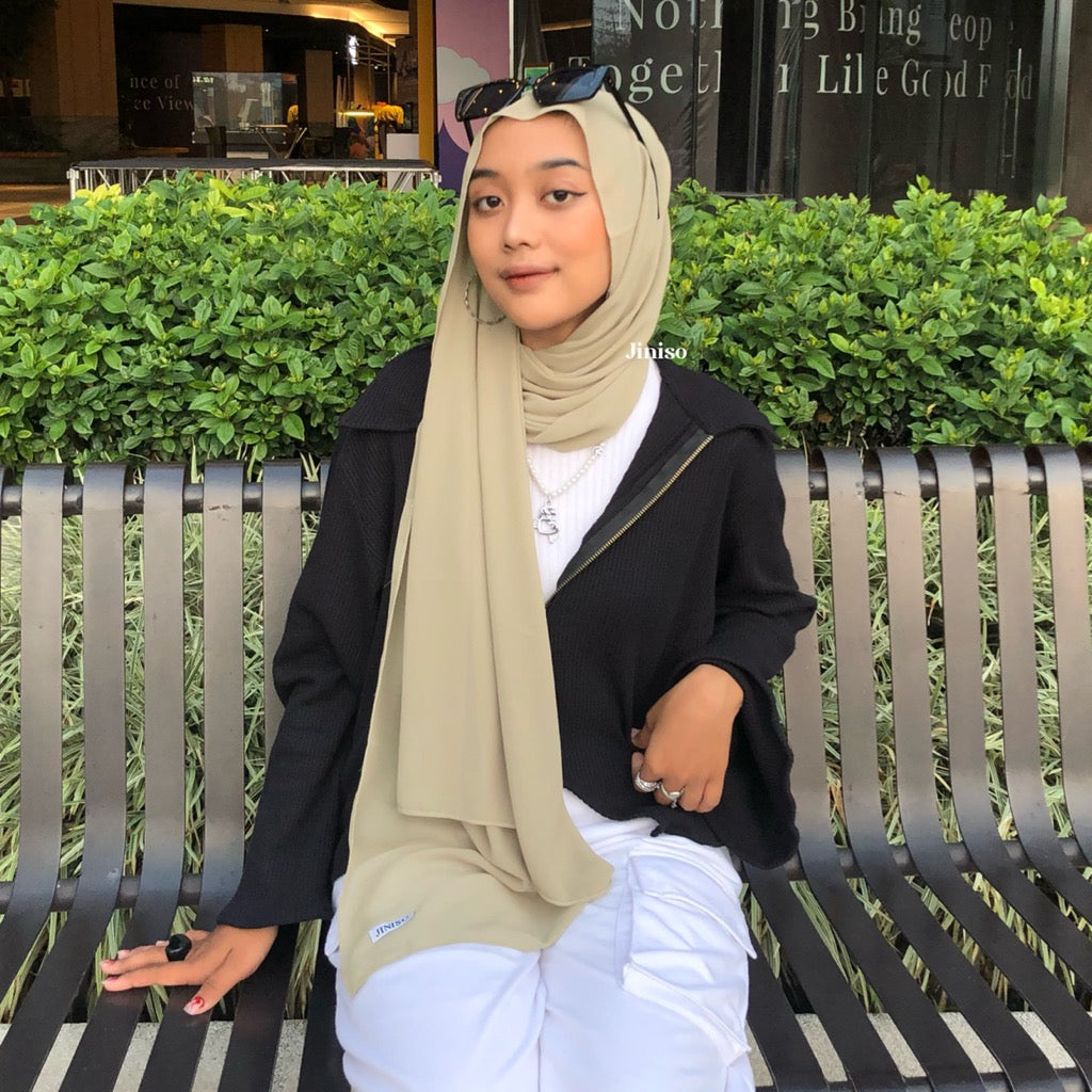 JINISO - Aura Clover Green Active Hijab Pashmina Shawl