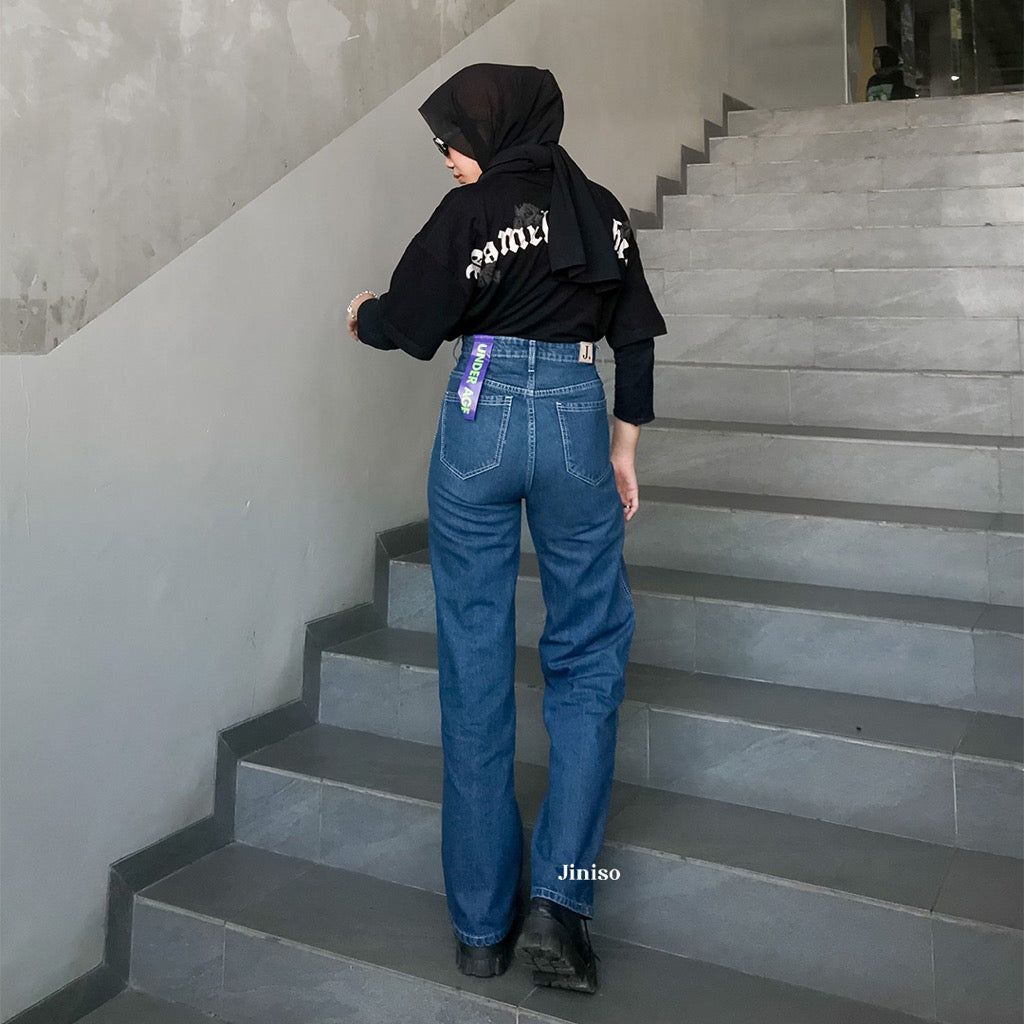 JINISO - Highwaist Adjustable Baggy Jeans 440 UNDER AGE