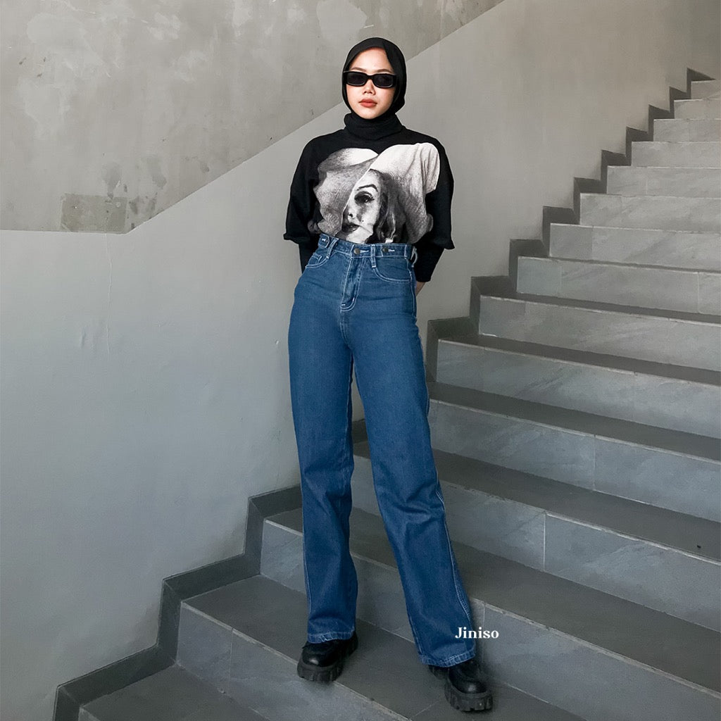 JINISO - Highwaist Adjustable Baggy Jeans 440 UNDER AGE