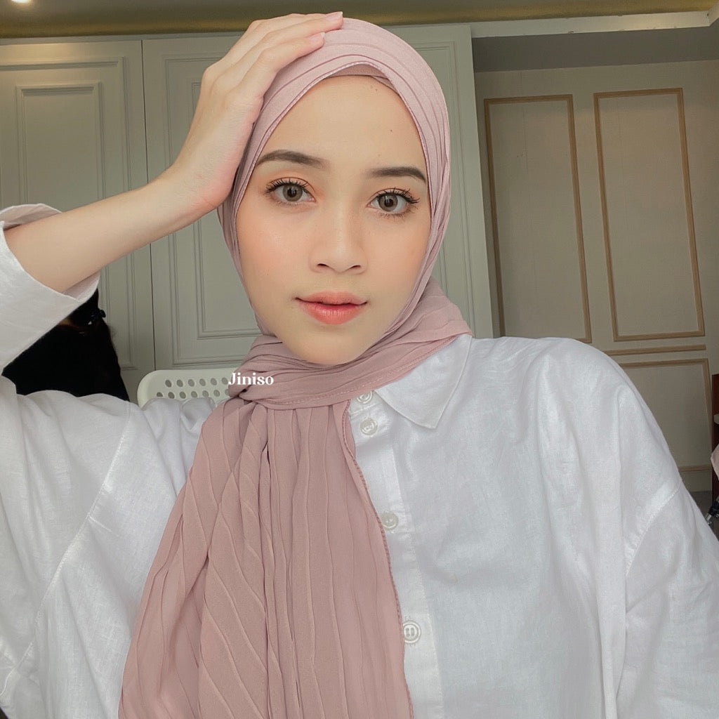 JINISO - Aura Wave Earth Tone Pashmina Full Plisket
