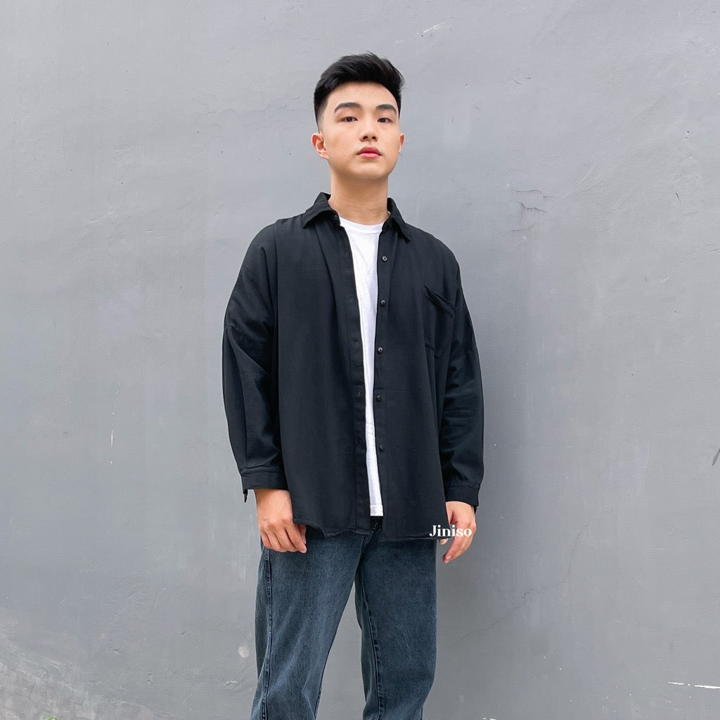 JINISO - Denim Shirt Kemeja Oversize HYPER ACTIVE