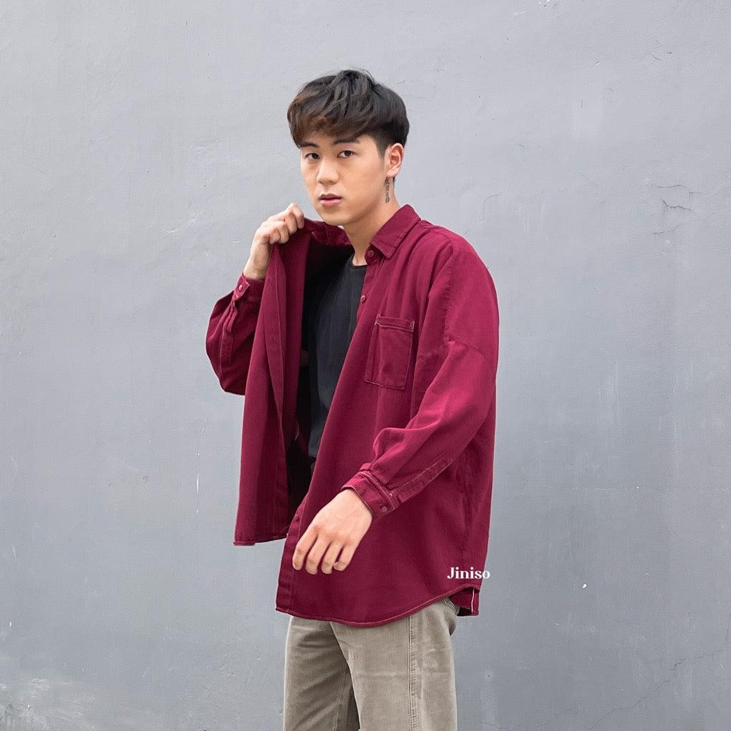 JINISO - Denim Shirt Kemeja Oversize HYPER ACTIVE