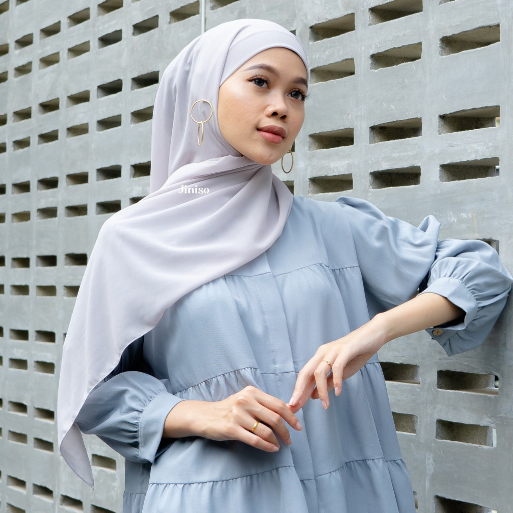 JINISO - Aura Icy Silver Active Hijab Pashmina Shawl