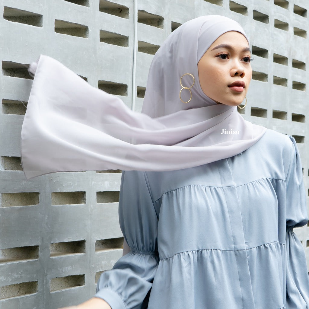 JINISO - Aura Icy Silver Active Hijab Pashmina Shawl