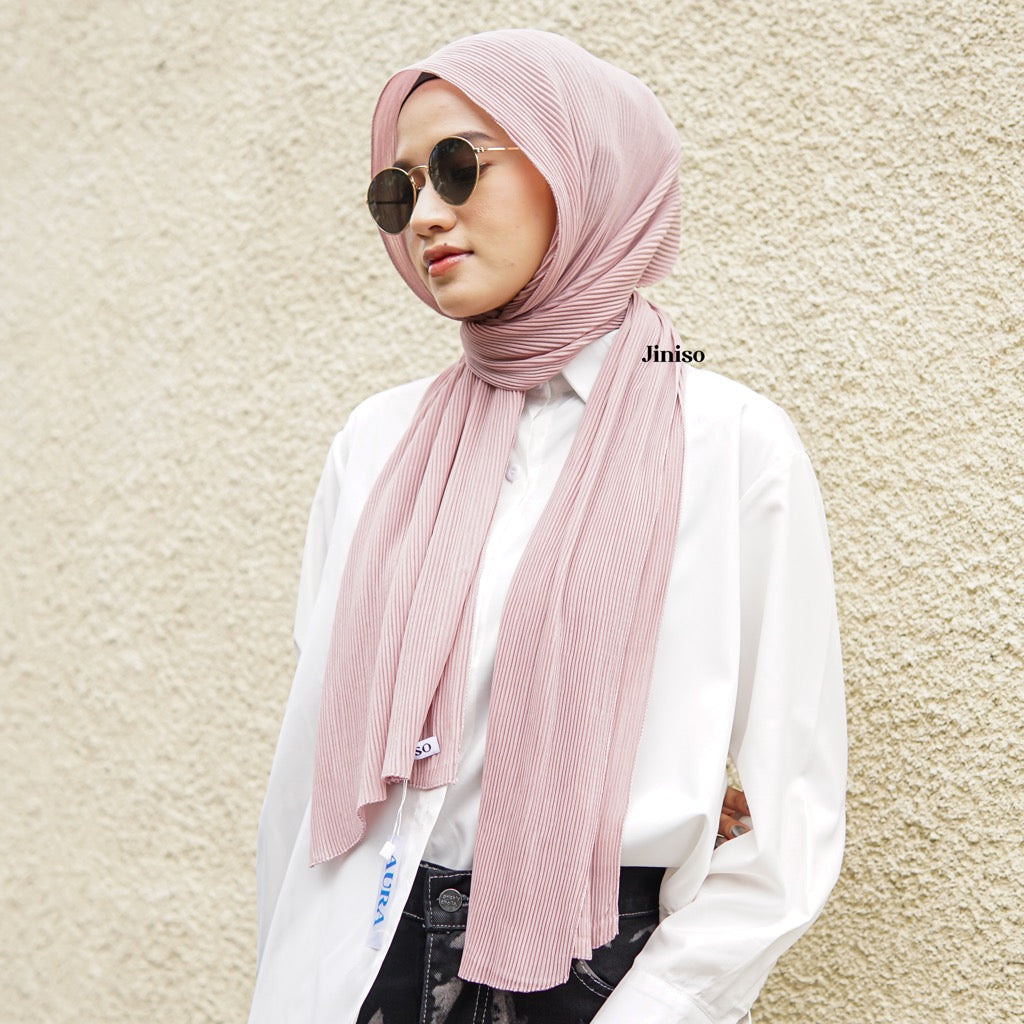 JINISO AURA Hijab Pashmina Full Plisket Ceruty Babydoll