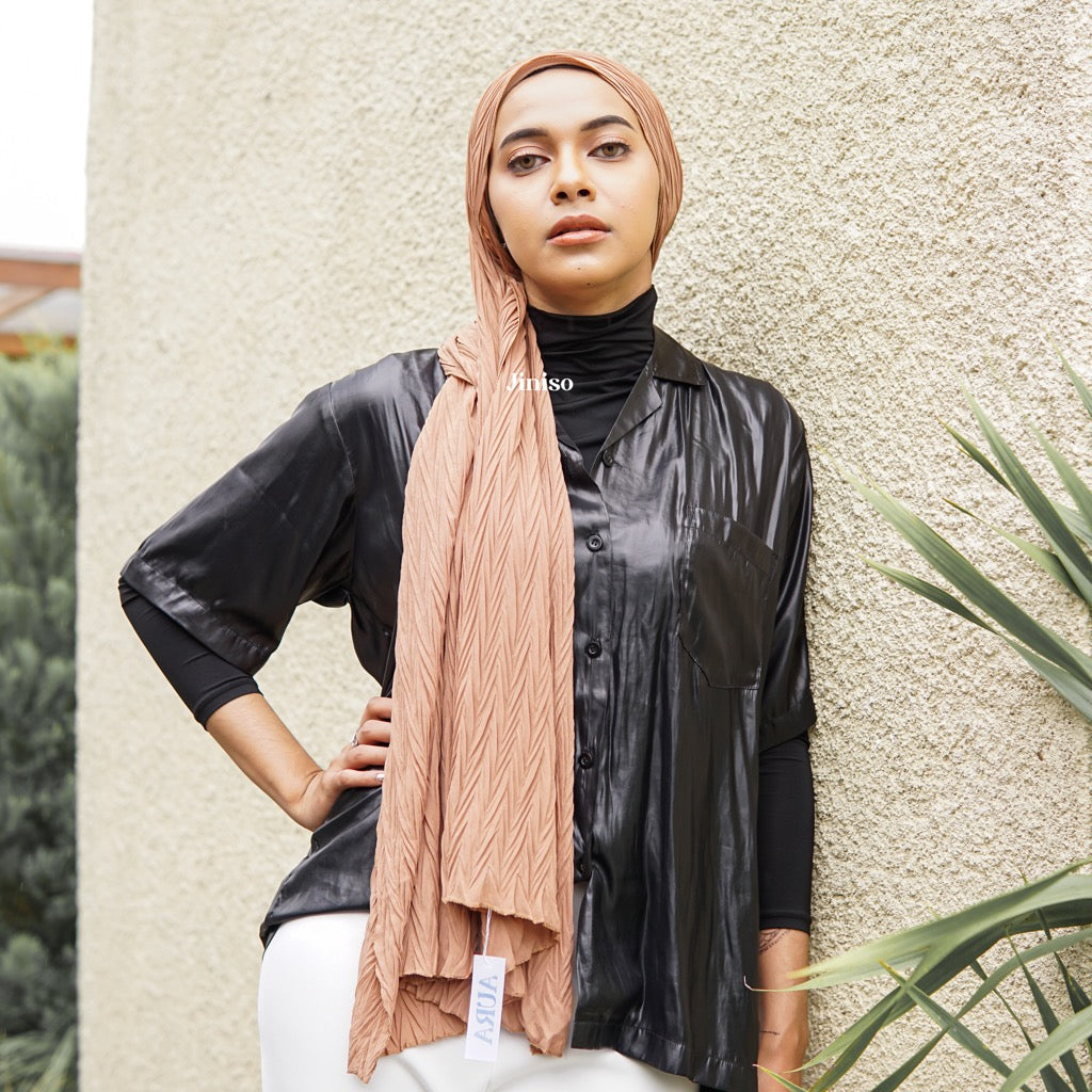 JINISO - Aura Millo Latte Active Hijab Pashmina Shawl