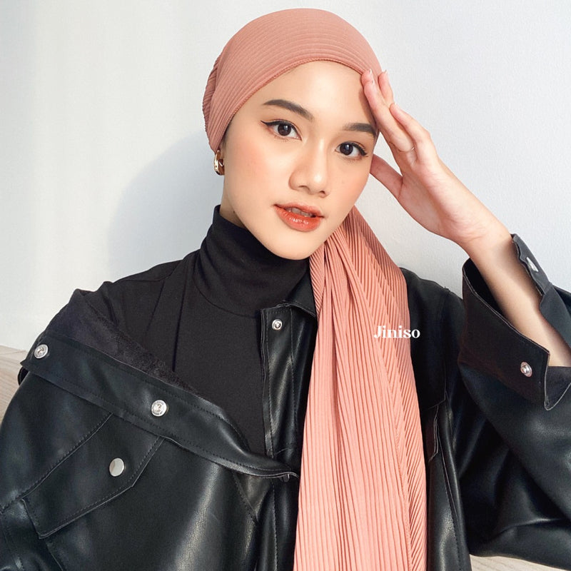 JINISO Earth Tone Pashmina Hijab AURA Full Plisket