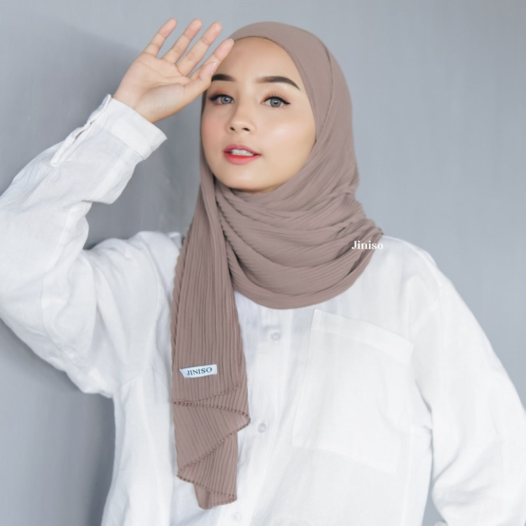JINISO AURA Hijab Pashmina Full Plisket Ceruty Babydoll