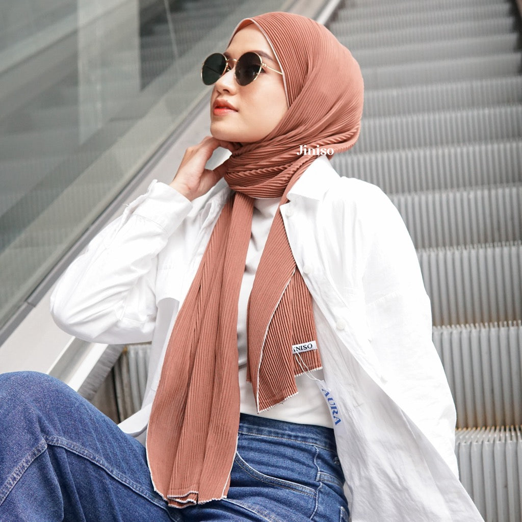 JINISO AURA Hijab Pashmina Full Plisket Ceruty Babydoll