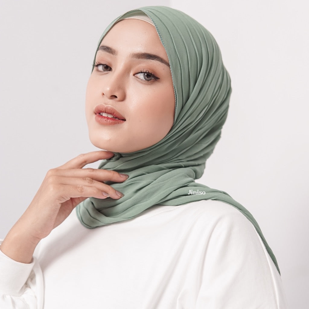 JINISO - Aura Wave Earth Tone Pashmina Full Plisket