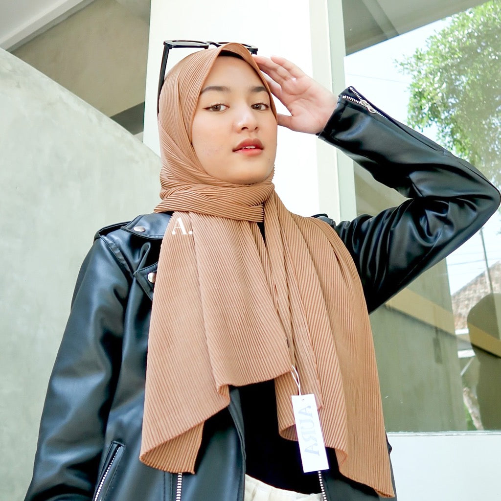JINISO - Aura Coco Caramel Active Hijab Pashmina Shawl