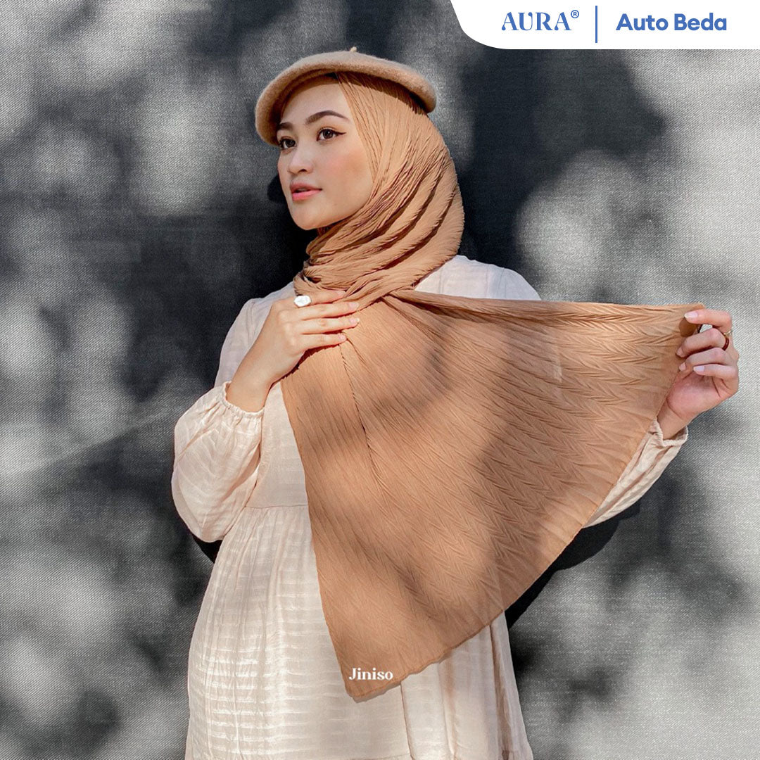 JINISO - Aura Coco Caramel Active Hijab Pashmina Shawl