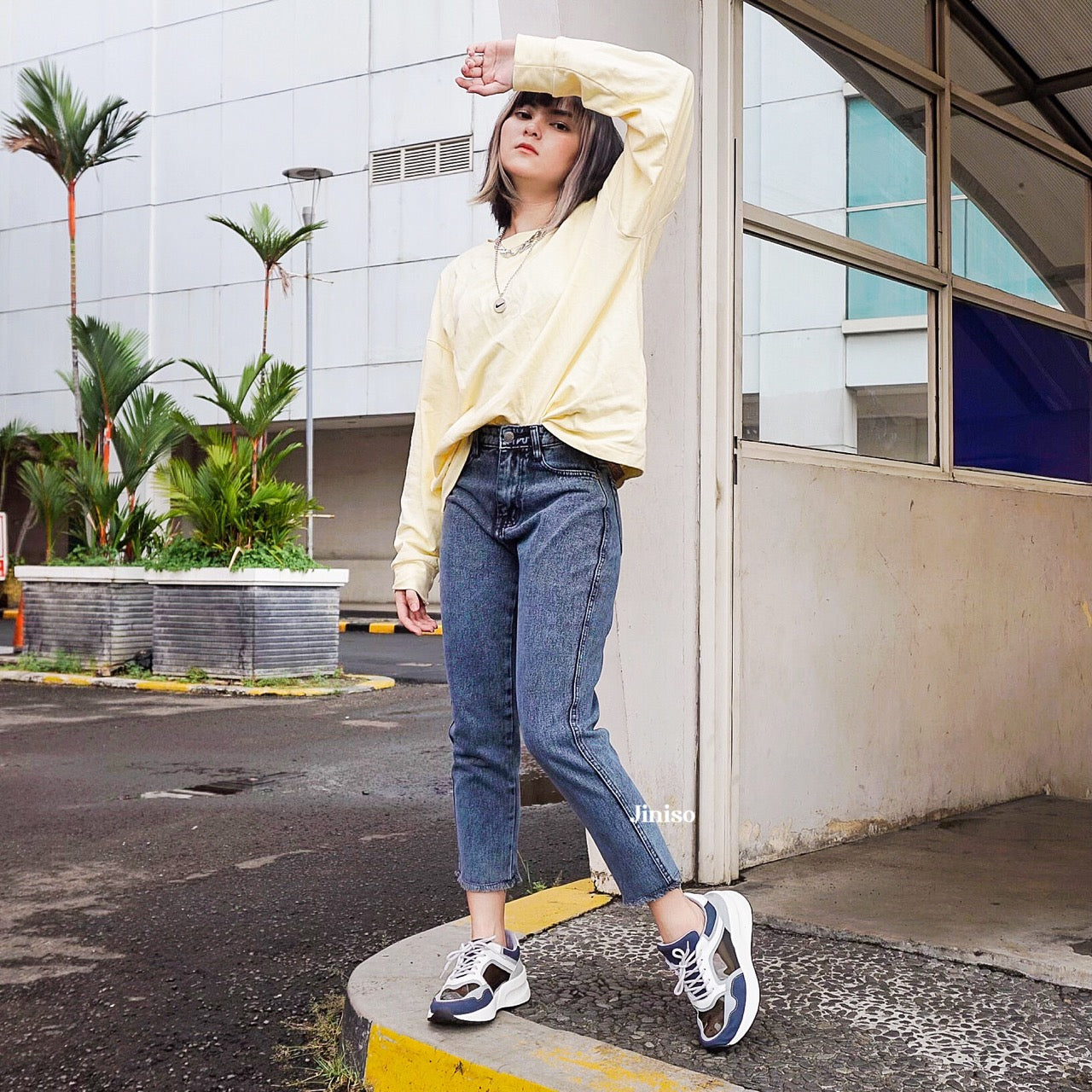 JINISO - HW Boyfriend Jeans 020 Black Acid SLAYING BABE
