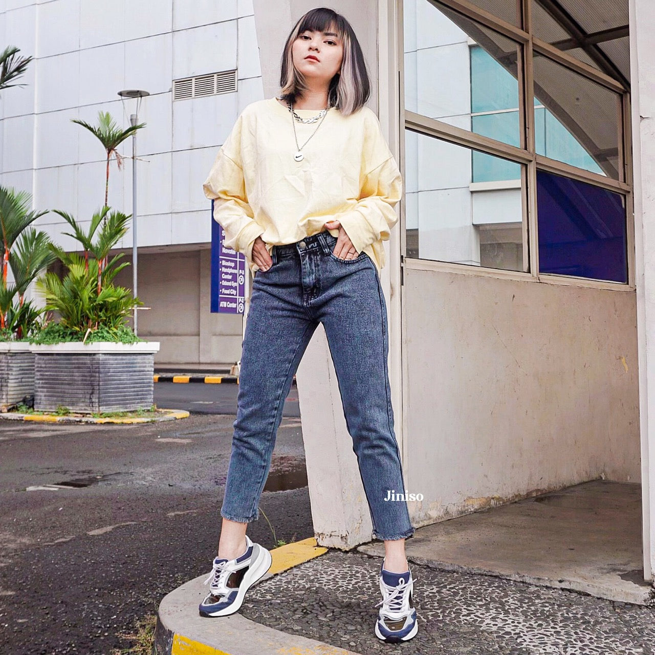 JINISO - HW Boyfriend Jeans 020 Black Acid SLAYING BABE