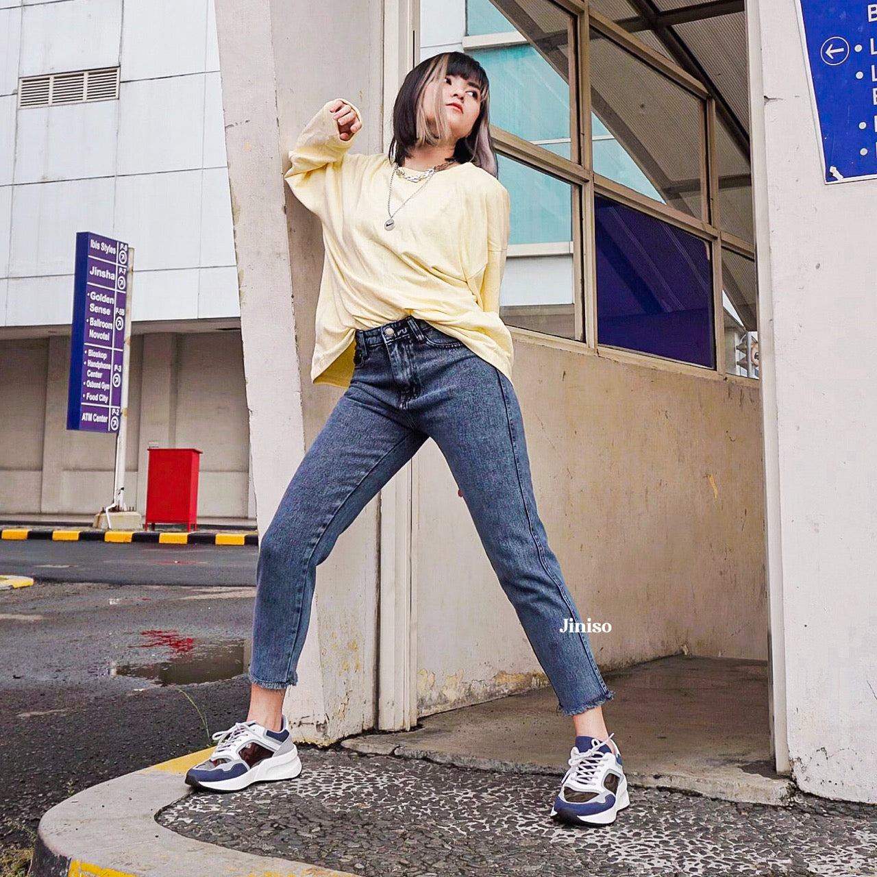 JINISO - HW Boyfriend Jeans 020 Black Acid SLAYING BABE