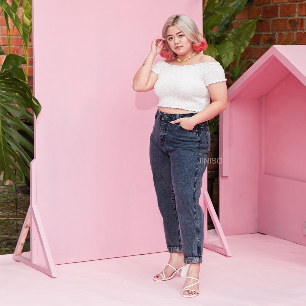 JINISO - Jumbo Boyfriend Jeans 1304 REAL CURVY