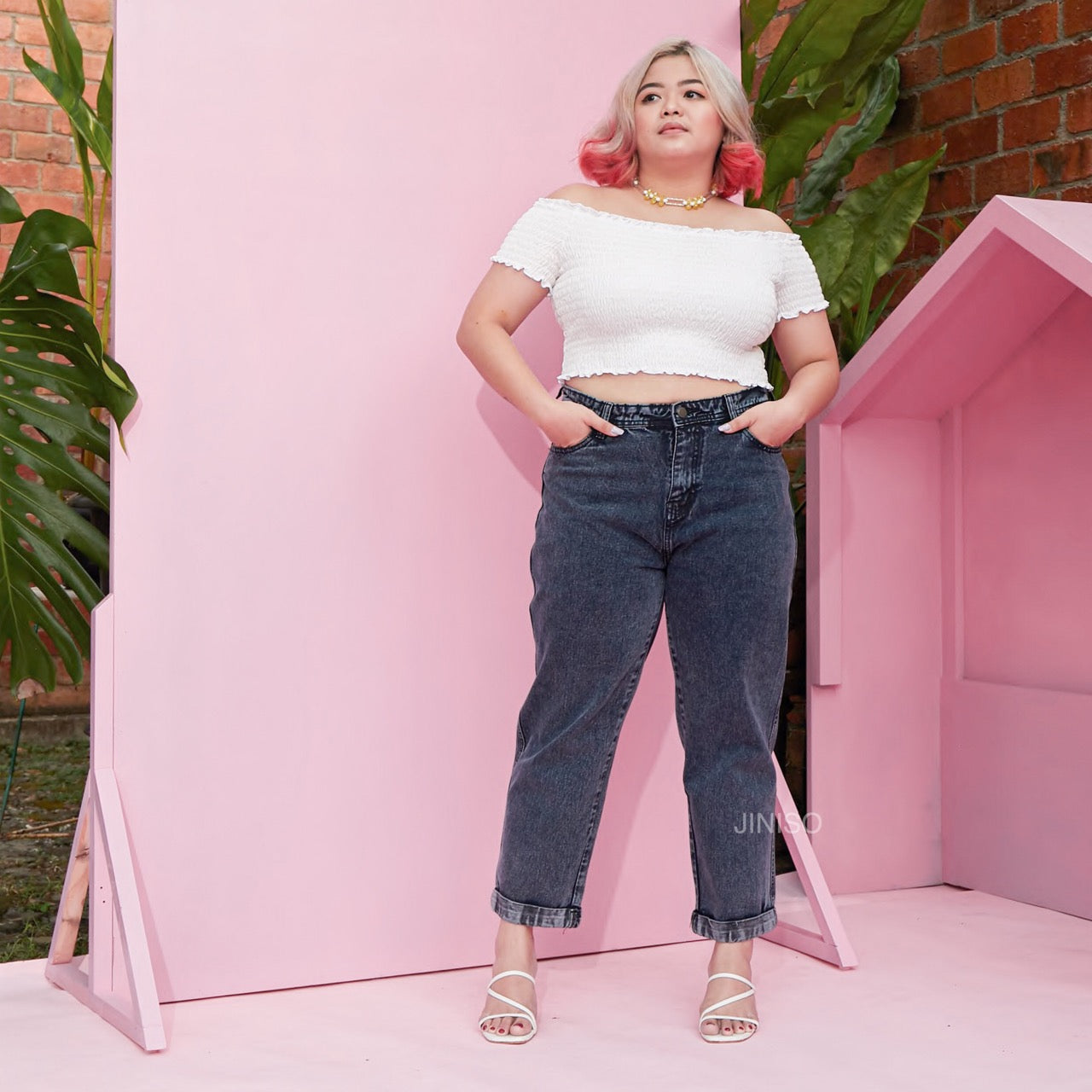 JINISO - Jumbo Boyfriend Jeans 1304 REAL CURVY