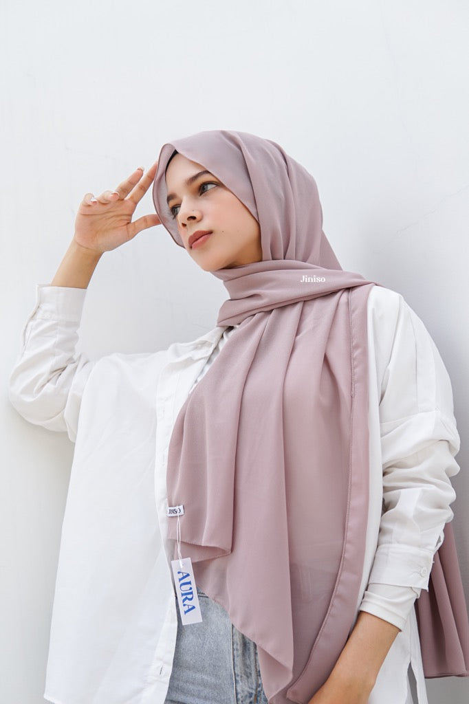 JINISO - Aura Dusty Cream Active Hijab Pashmina Shawl