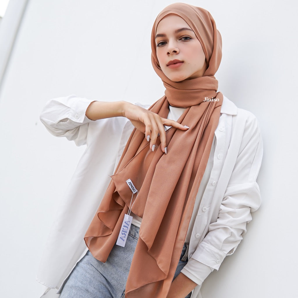 JINISO - Aura Millo Latte Active Hijab Pashmina Shawl