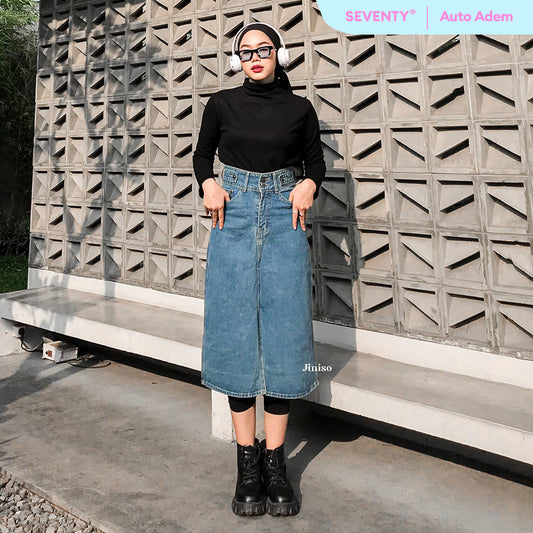 JINISO - Highwaist Rok Jeans Panjang 981 SEVENTY