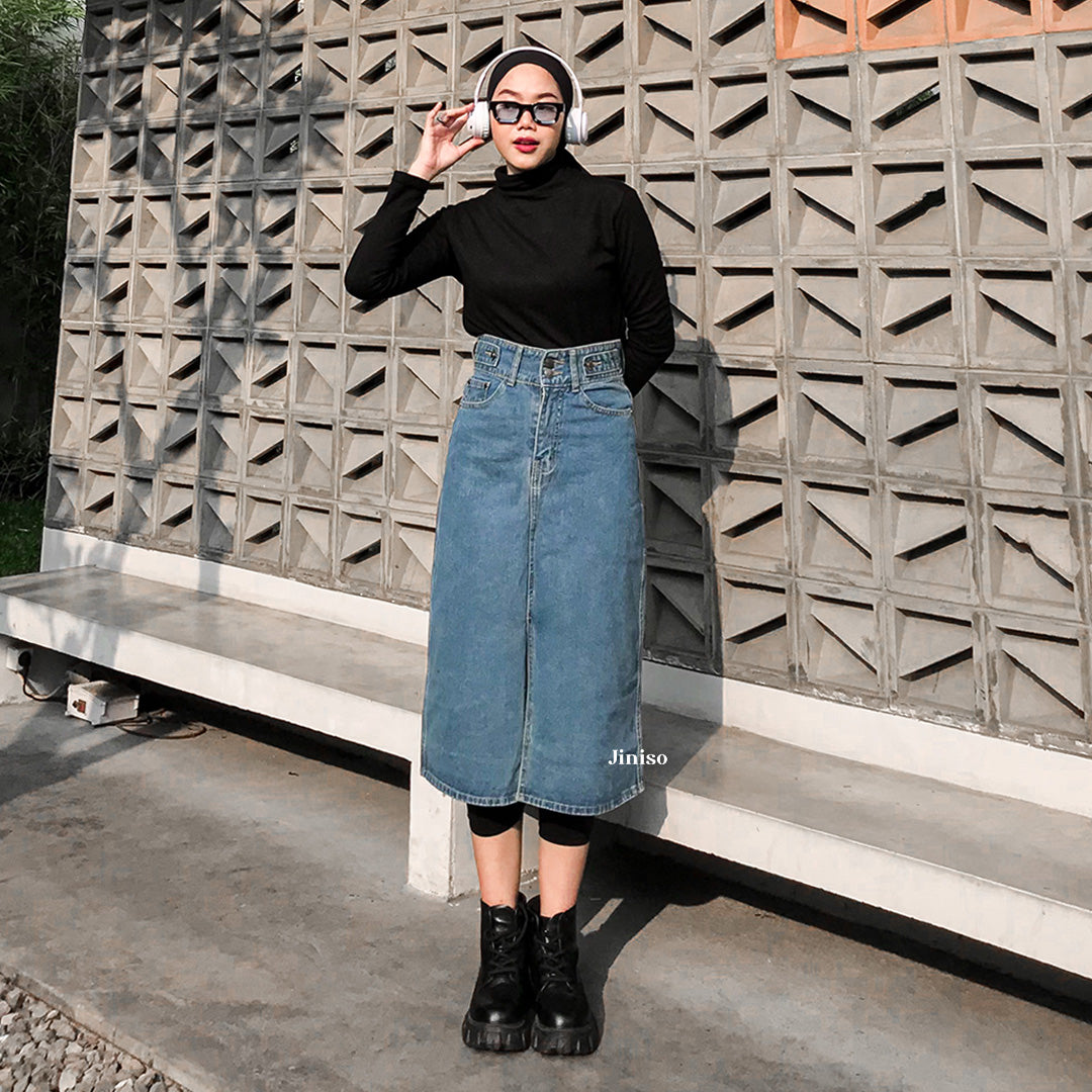 JINISO - Highwaist Rok Jeans Panjang 981 SEVENTY