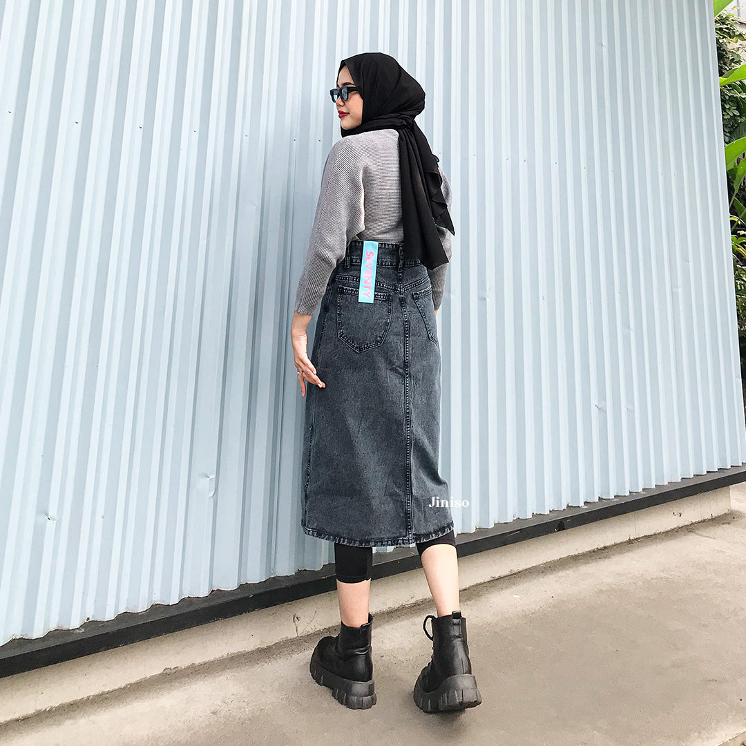 JINISO - Highwaist Rok Jeans Panjang 982 SEVENTY
