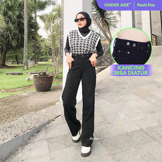 JINISO - Highwaist Adjustable Baggy Jeans 443 UNDER AGE