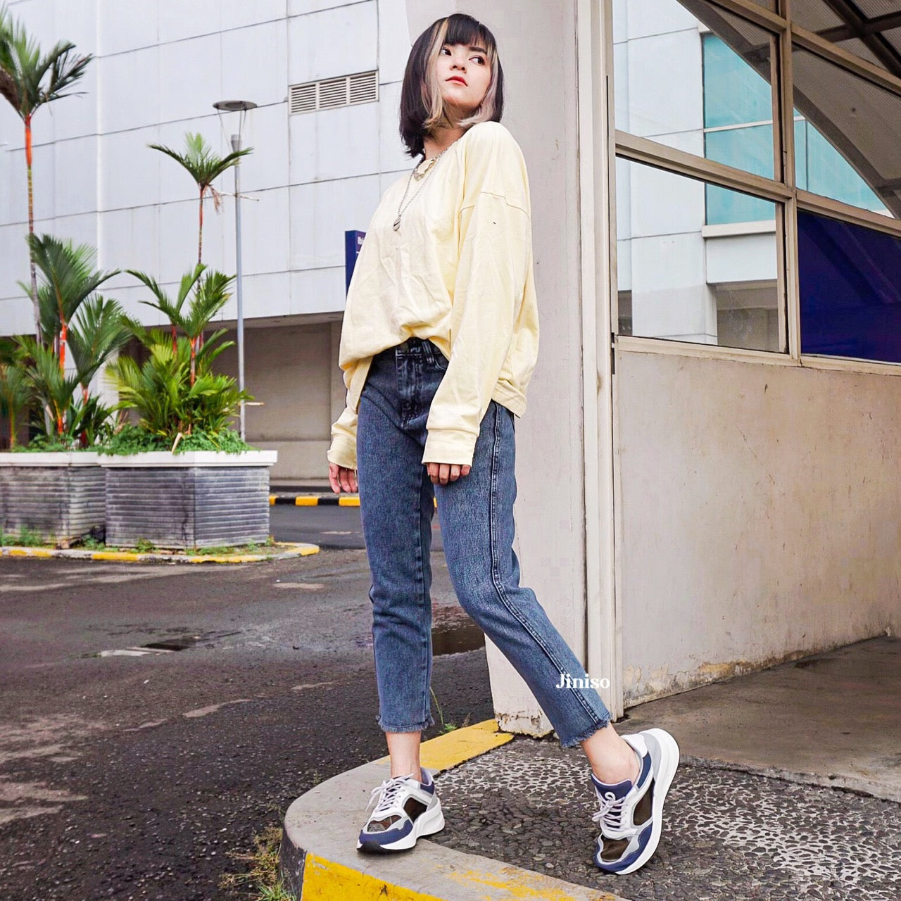 JINISO - HW Boyfriend Jeans 020 Black Acid SLAYING BABE