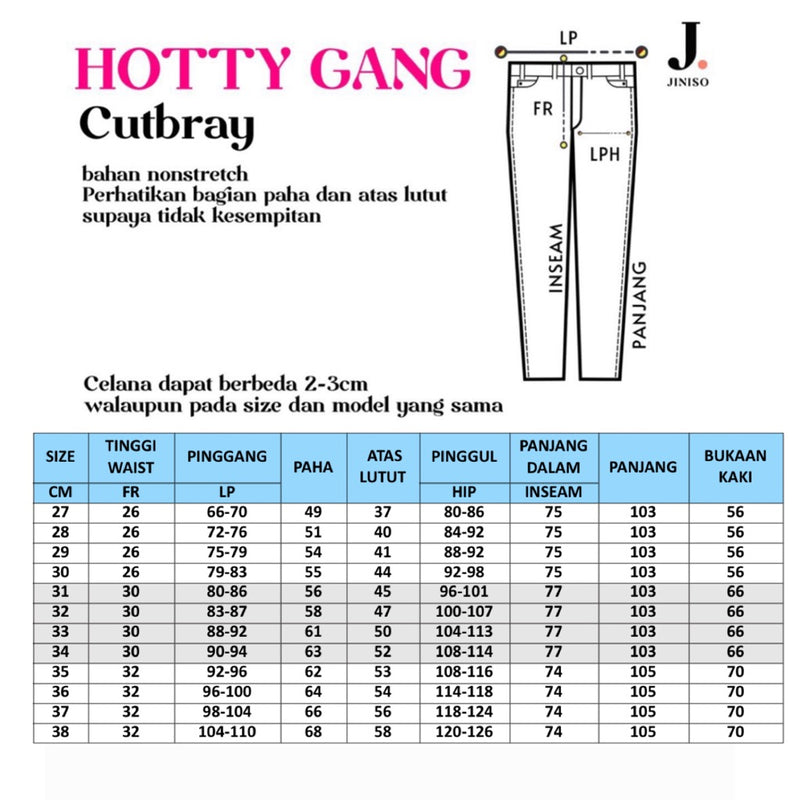JINISO - HW Cutbray Jeans 326 HOTTY GANG